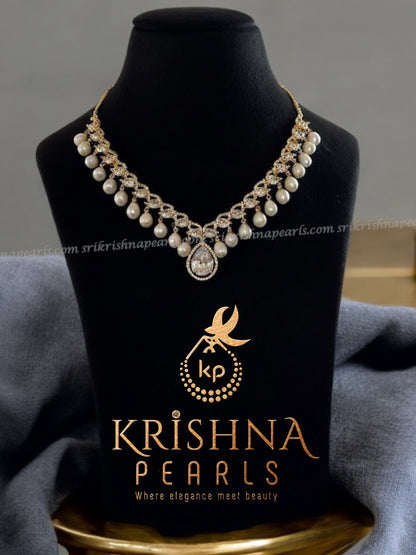 Designer Zircon & Pearl Studded Necklace set