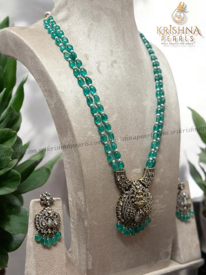 Designer Goddess Laxmi Oxidised Pendent Set
