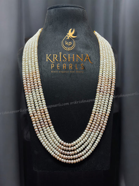 Multicolour Pink Natural Pearl Set.