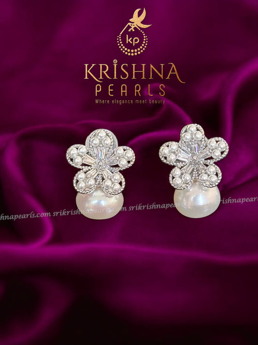 92.5 Silver Post Pin Tiny Pearl Studds