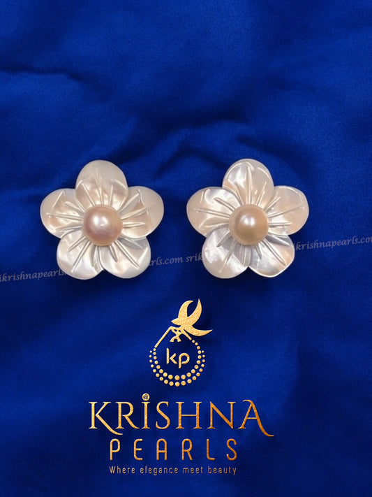 Flower Pearl Studds