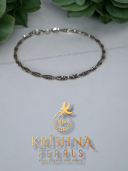 92.5 Pure Silver Twister Braclet