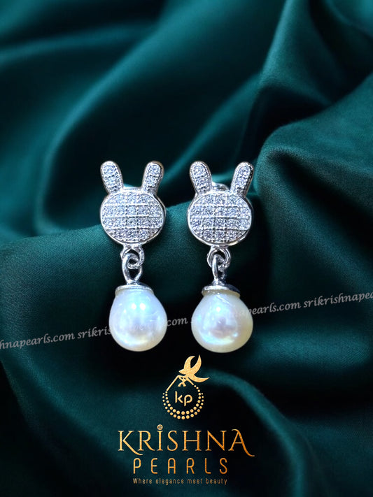 92.5 Silver Cute Mickey Pearl Hangings