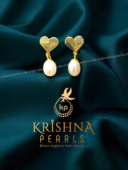 92.5 Silver Heart Shape Pearl Hangings