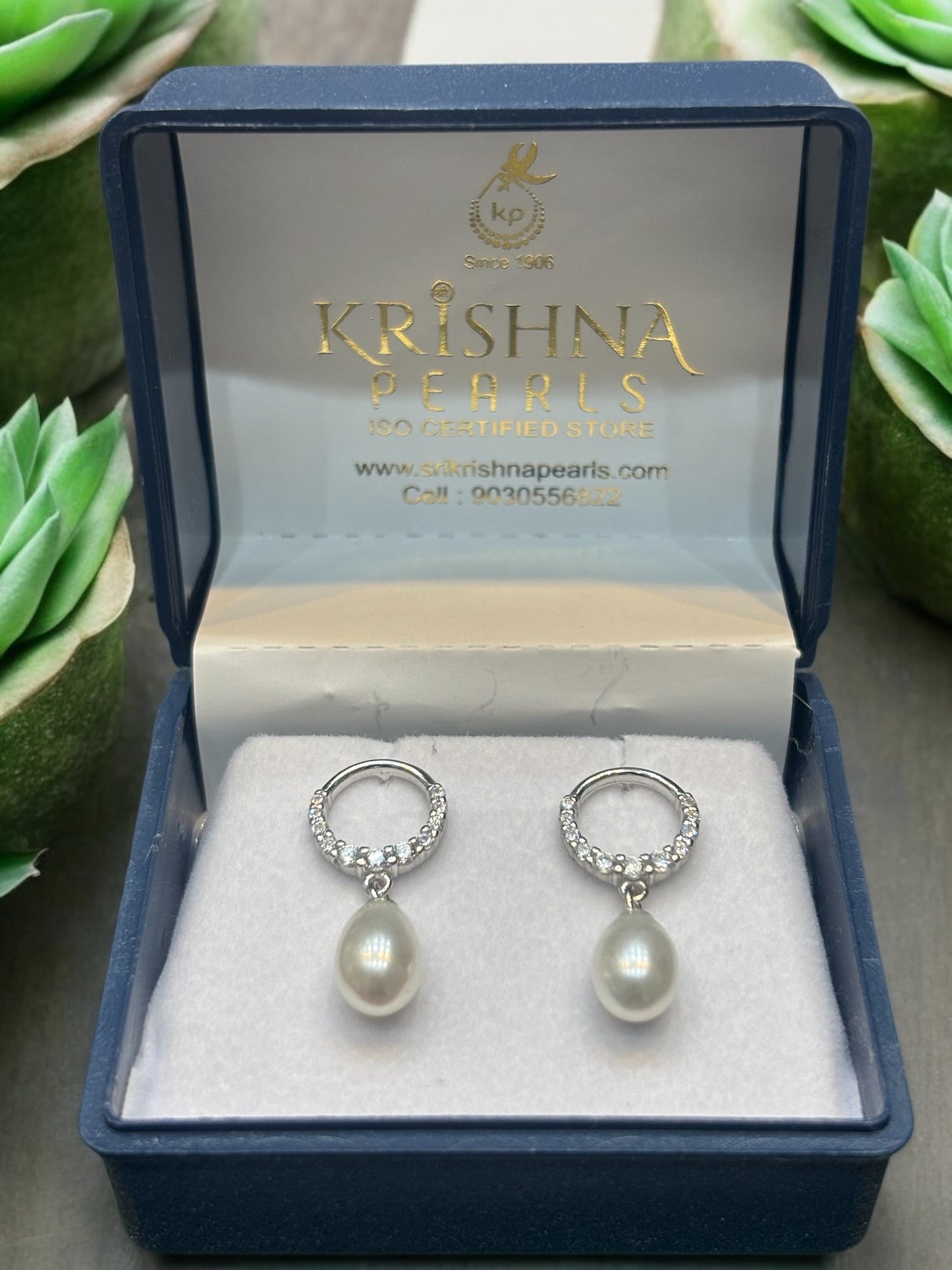 92.5 Silver Adorable Pearl Hangings