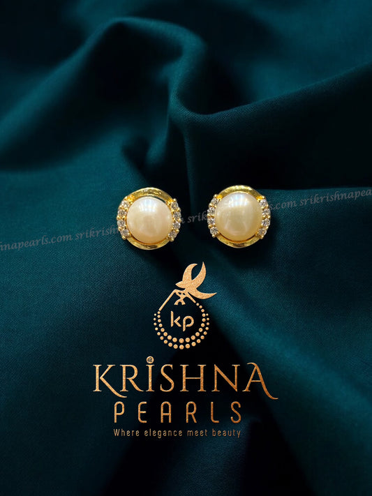 92.5 Silver Adorable Pearl Studded Earrings