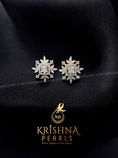 92.5 Silver Adorable Zircon Studded Earrings