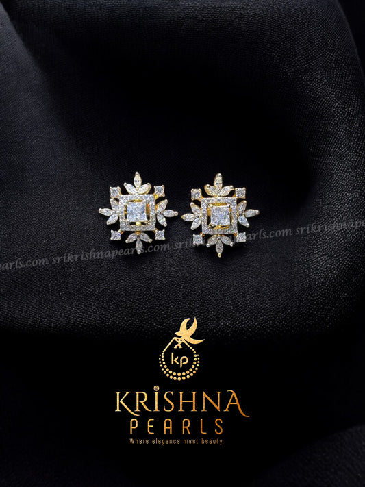 92.5 Silver Adorable Zircon Studded Earrings