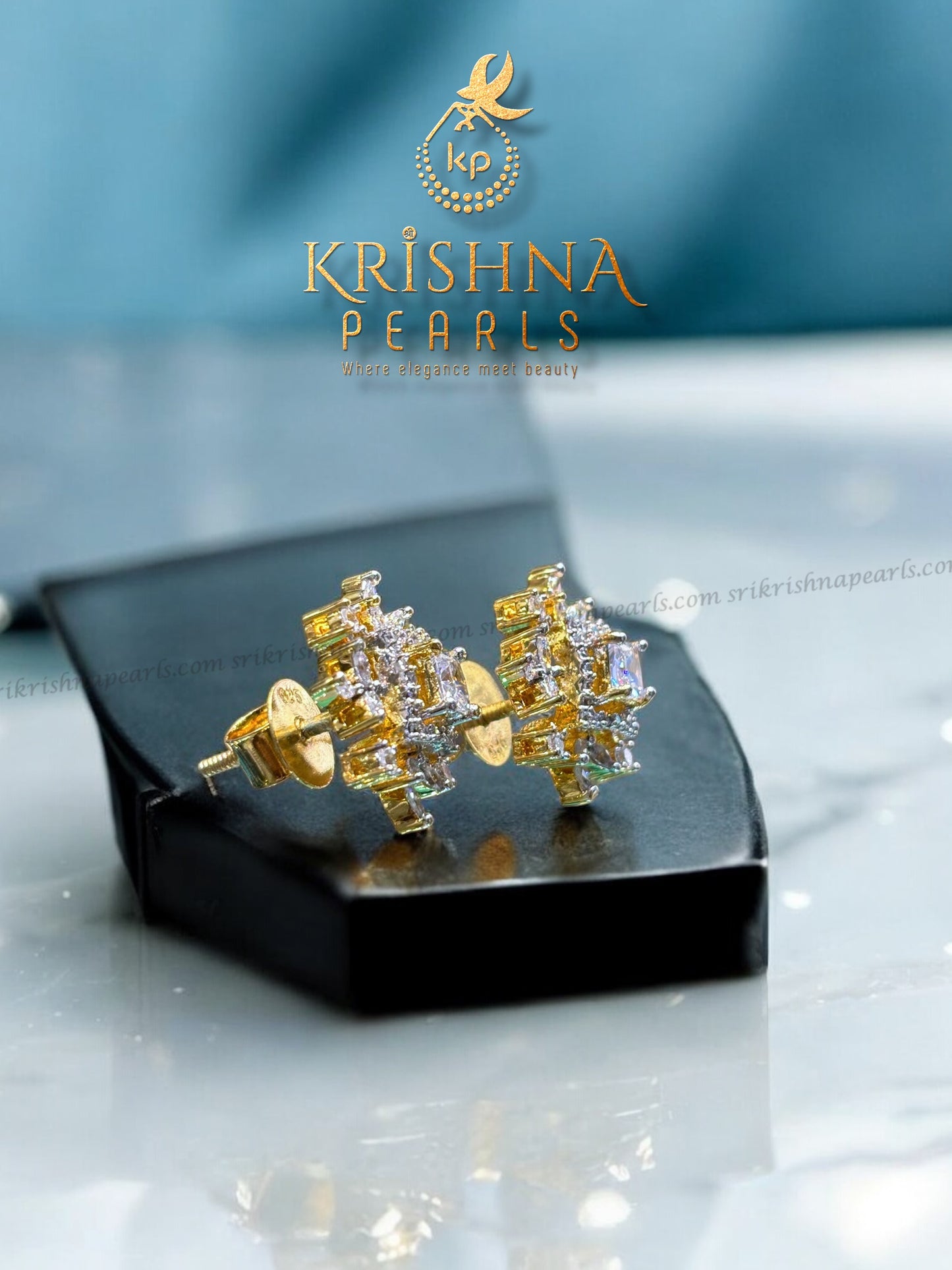 92.5 Silver Adorable Zircon Studded Earrings