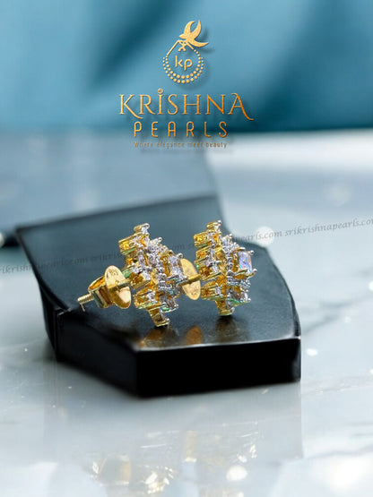 92.5 Silver Adorable Zircon Studded Earrings