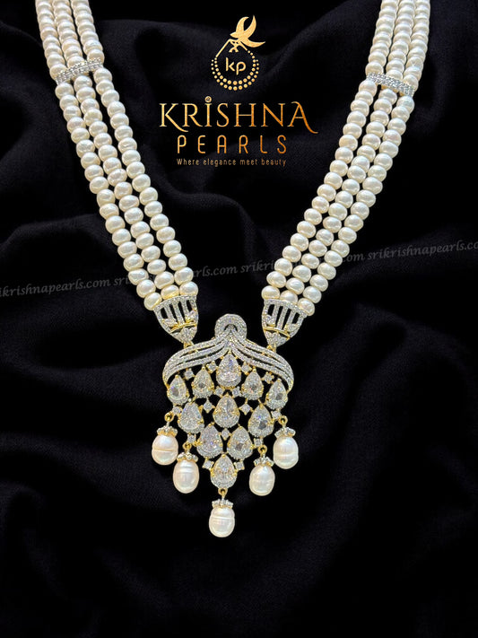 Designer CZ Stones Studded Pearls Mini Rani Haar