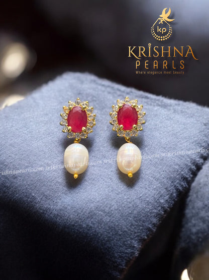 Adorable Ruby Studded Two Line Broch Set