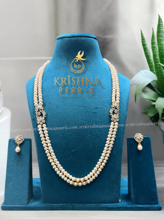 Elegent Two Side Broch Pearls Set