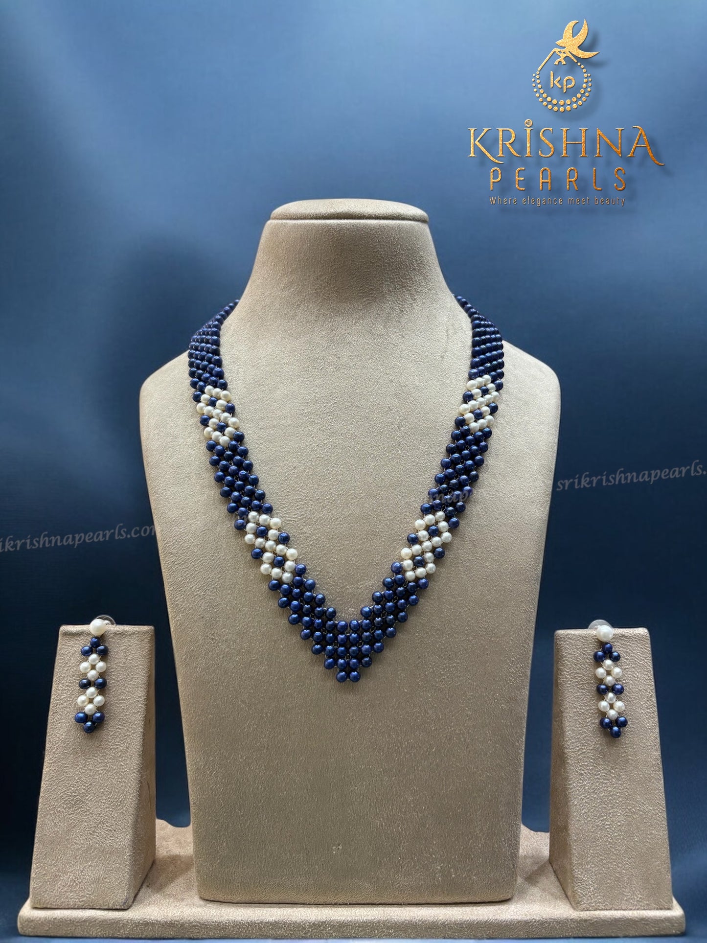 Designer Jali Pearl Necklace Set