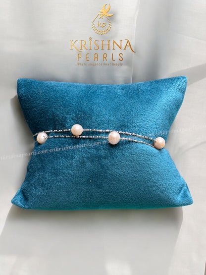 Designer Double Line Pearl Bracelet