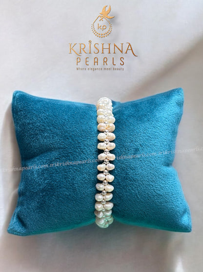 Designer Two Line Pearls Bracelet