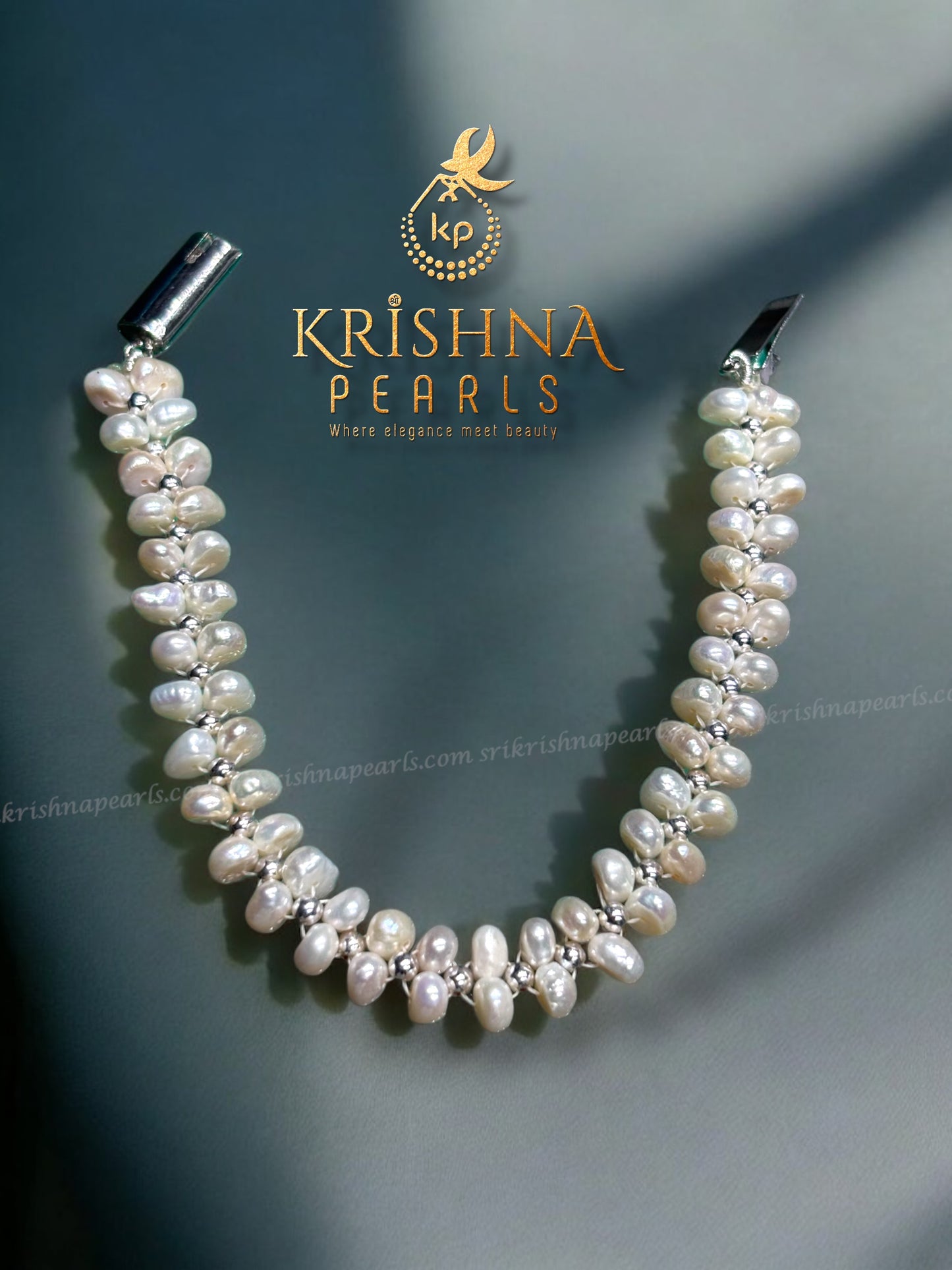 Designer Two Line Pearls Bracelet