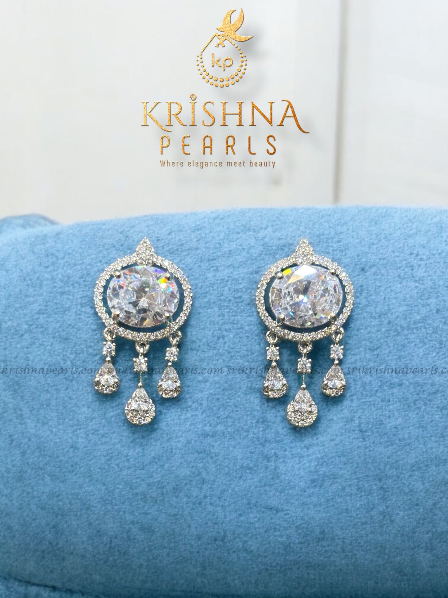 Designer Diamond Studded Pearls Choker Set