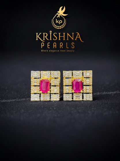 Royal Red Stone Studded Four Line Pearl Choker Set