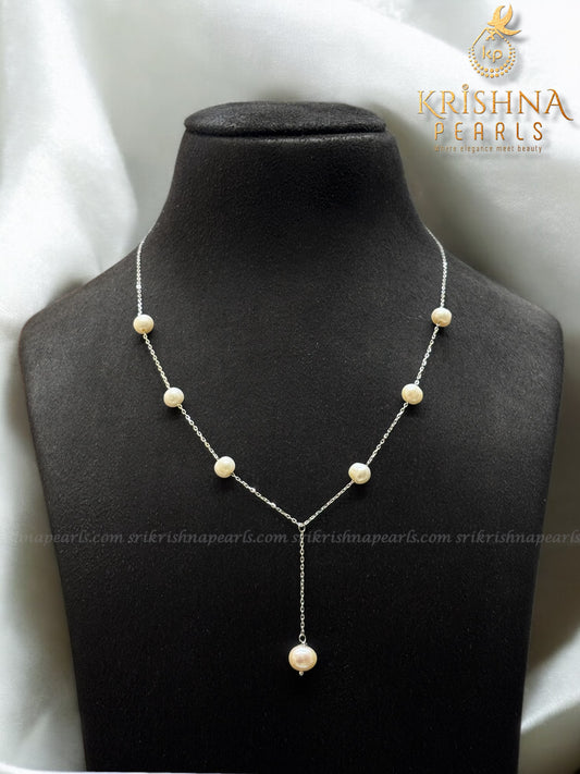Adorable 92.5 Silver Seven Pearls Chain