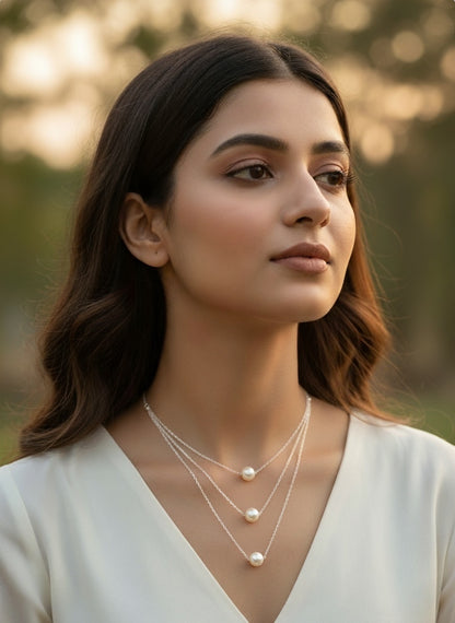 Designer 92.5 Silver Three Line Chain