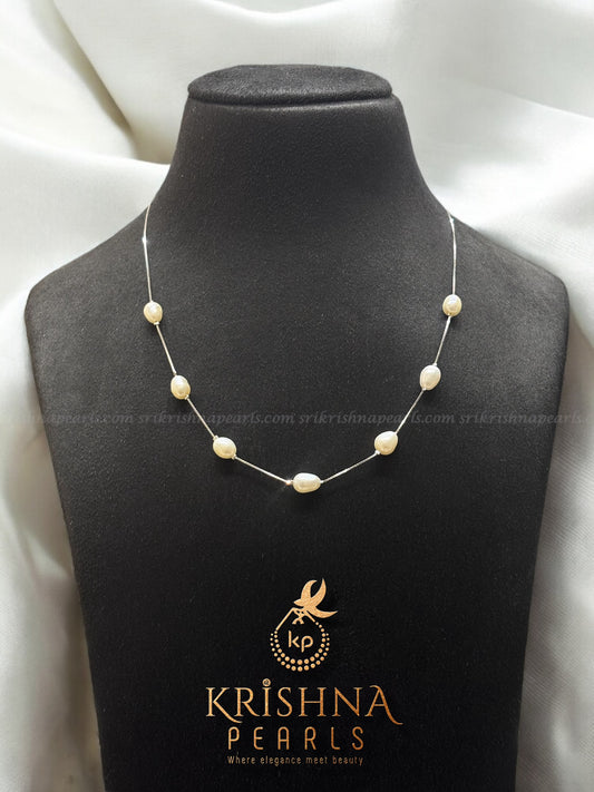 92.5 Silver Seven Pearls Chain