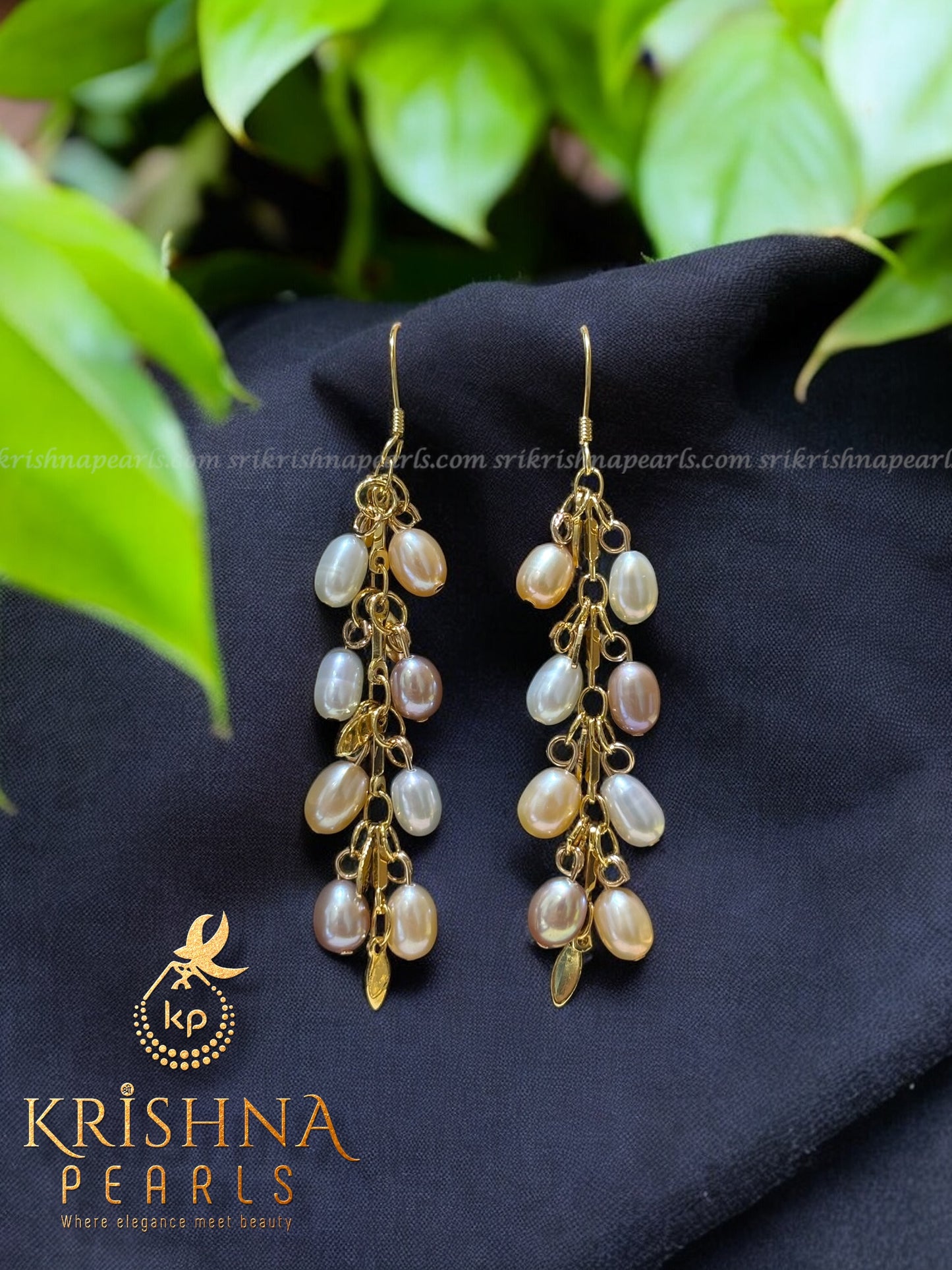 Beautiful Multicolour Pearls Jhumka