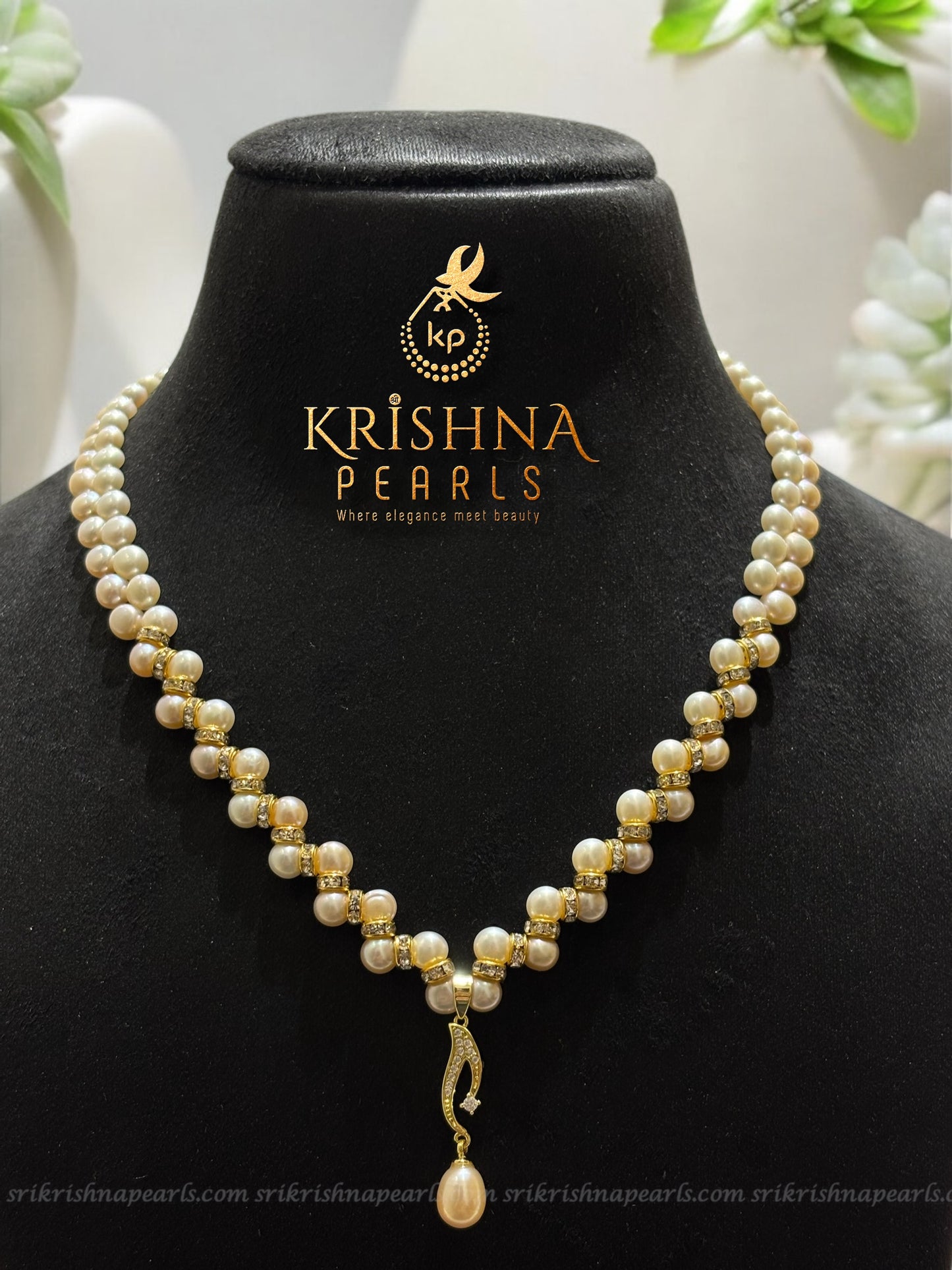 Exclusive White & Pink Button Pearls Set