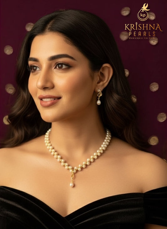 Exclusive White & Pink Button Pearls Set