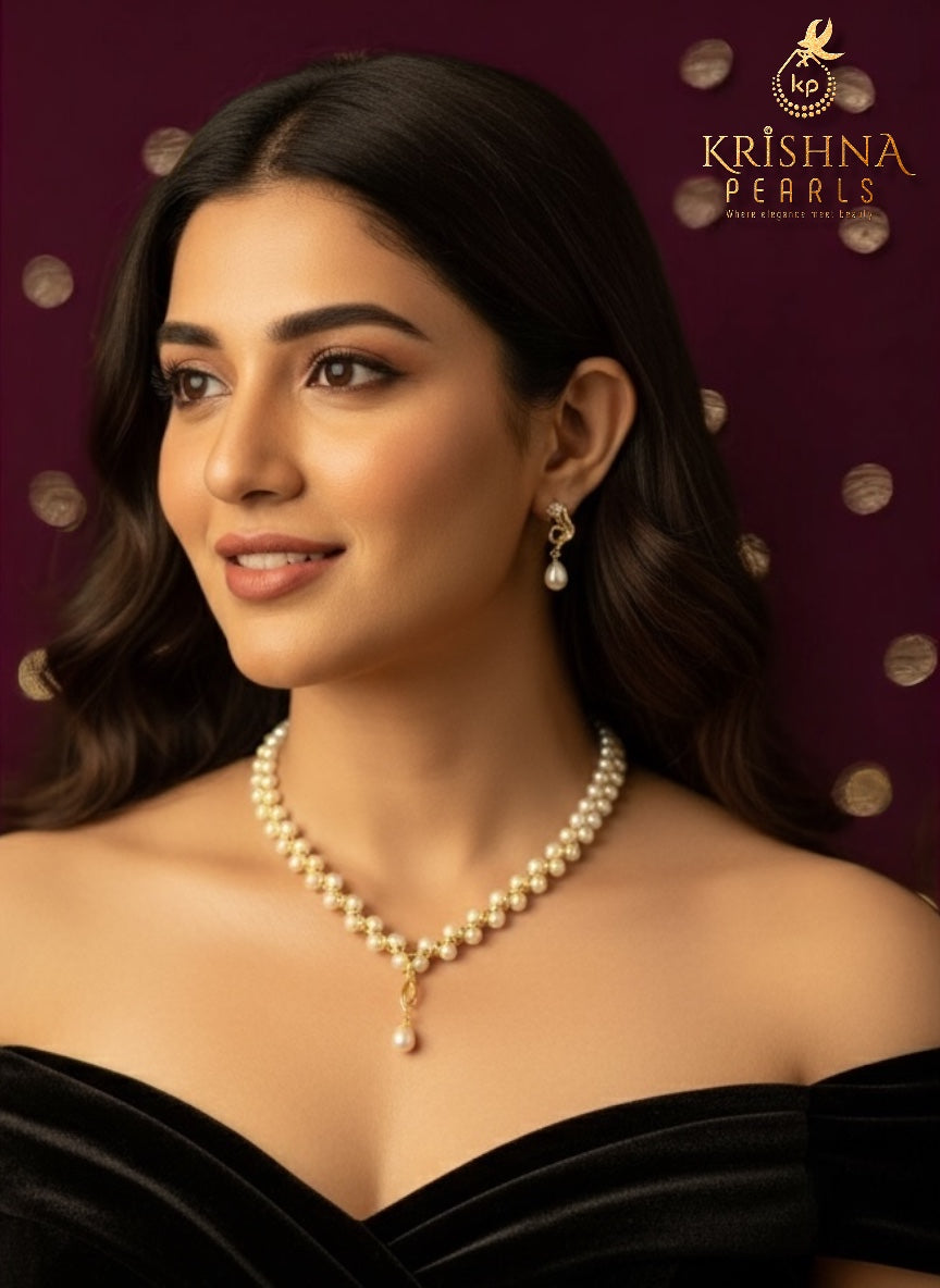 Exclusive White & Pink Button Pearls Set