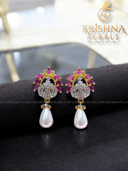 Royal Ruby Pendent With Pearls Necklace Set