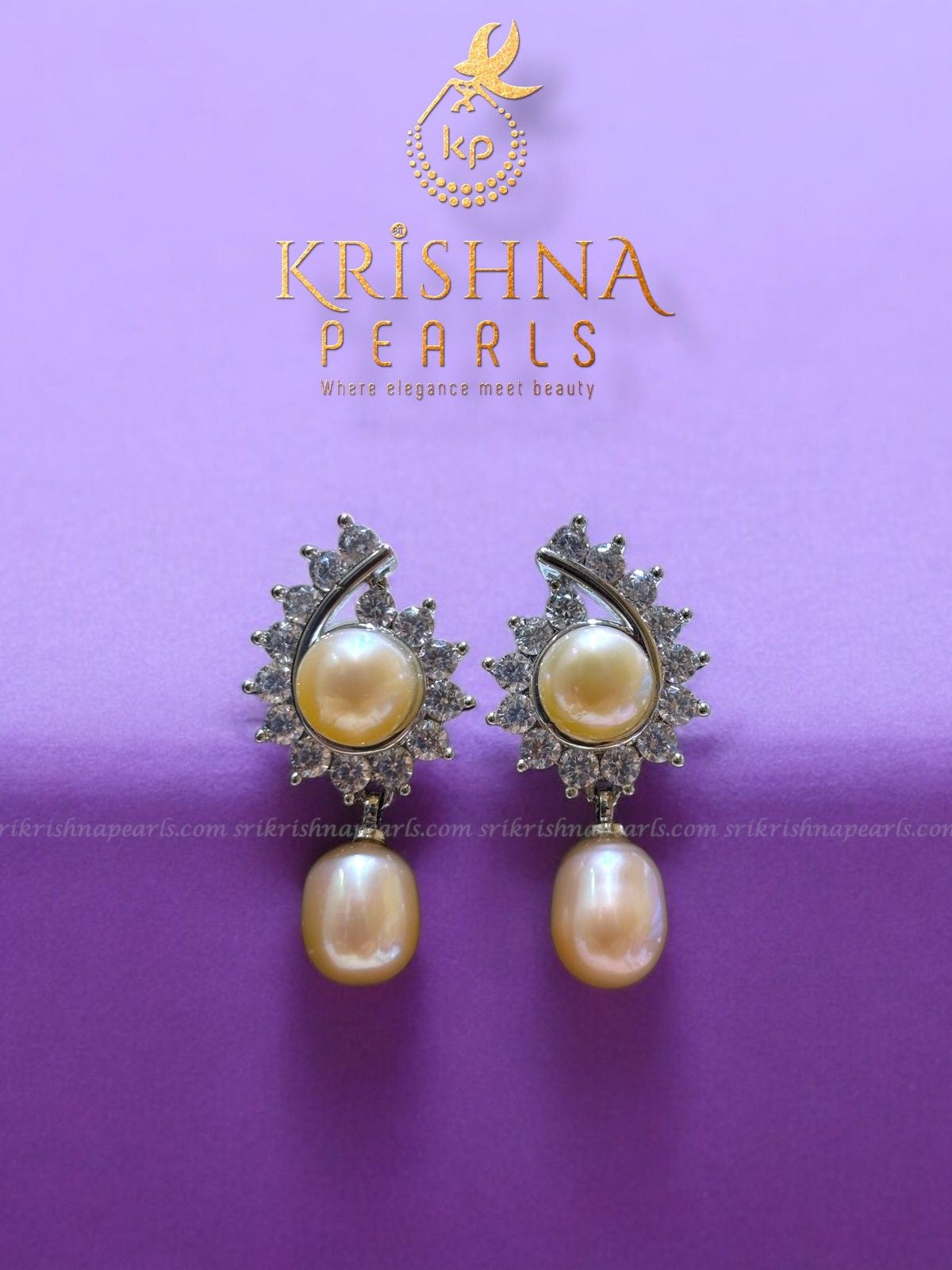 Beautiful Pink Pearl Single Line Pendent Set