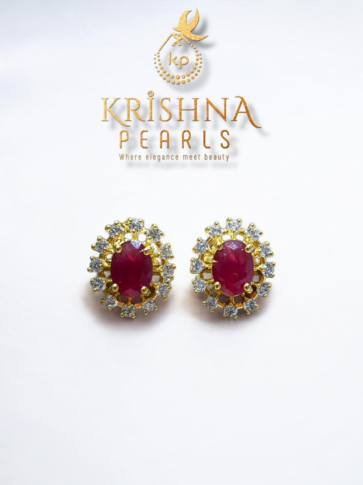 Two Rows Beautiful Scarlet Aura With Fresh Water Natural Pearls Necklace Set