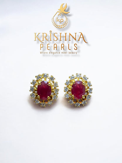 Two Rows Beautiful Scarlet Aura With Fresh Water Natural Pearls Necklace Set