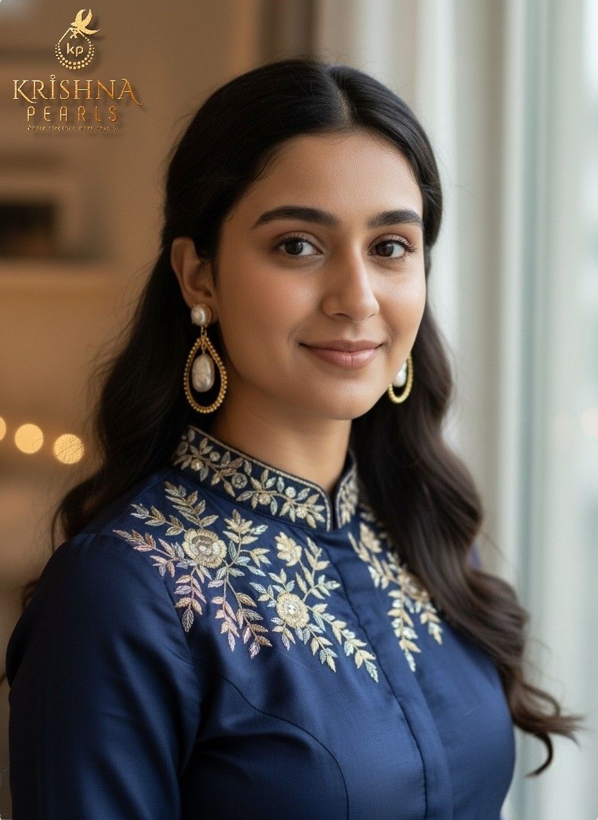 Designer Baroque And Button Pearl Hangings