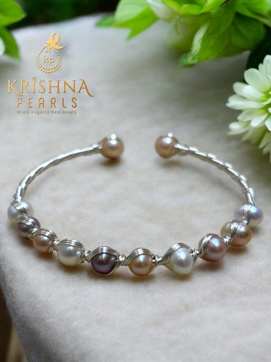 Elegant Near Round Fresh Water Pearls Bracelet