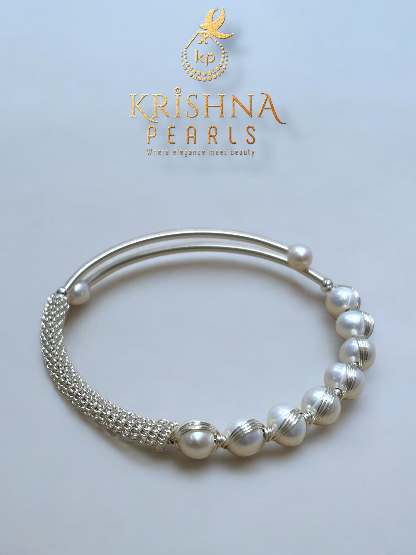 Unique White Fresh Water Pearls Bracelet