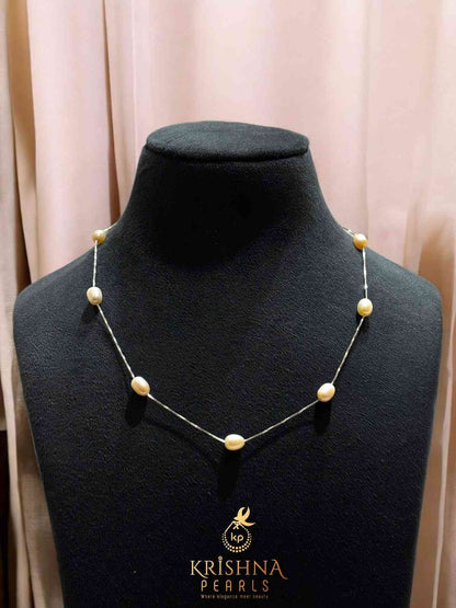 Adorable 9 Pink Pearls Chain