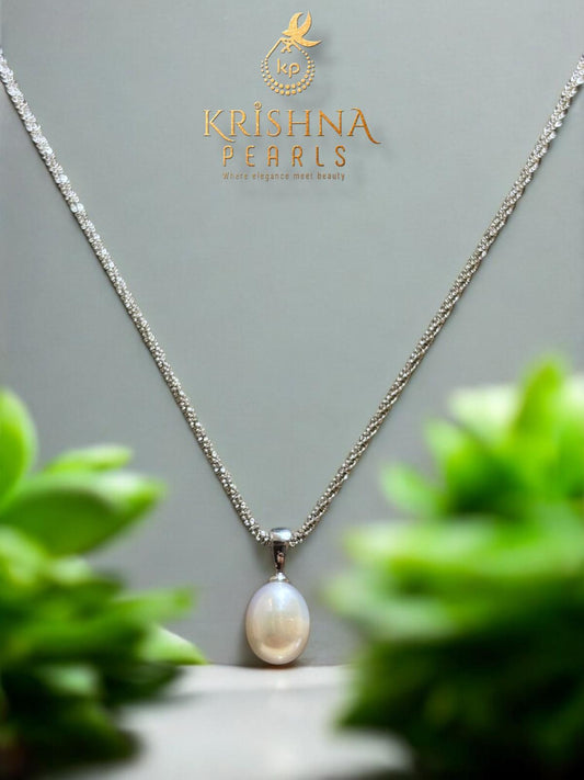 Cute Single Pearl Drop Thick Chain