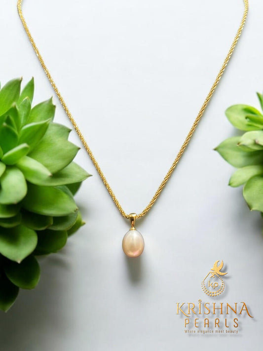 Cute Single Pearl Drop Thick Chain