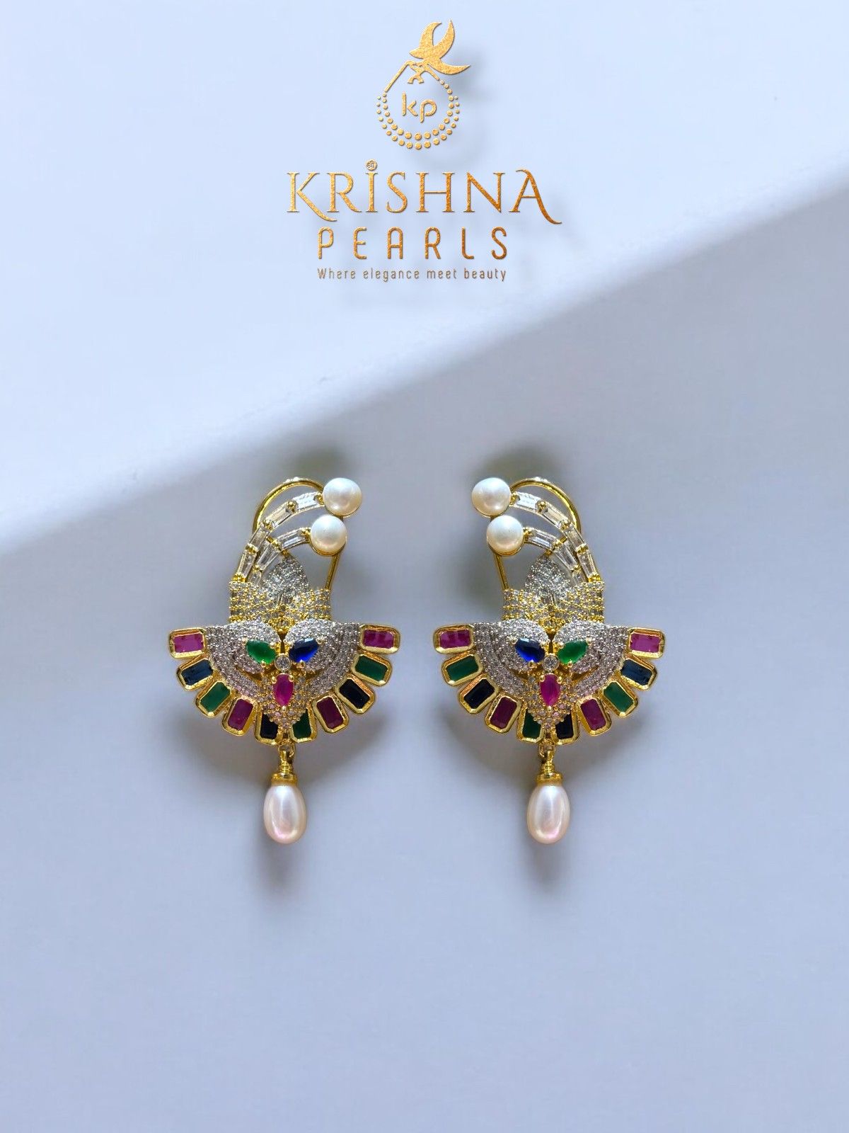 Exclusive Pearls Studded Double Layer Necklace Set