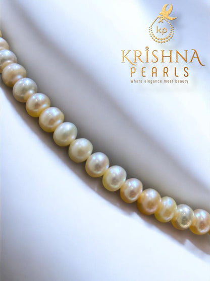 Beautiful White & Pink Plain Pearls Necklace