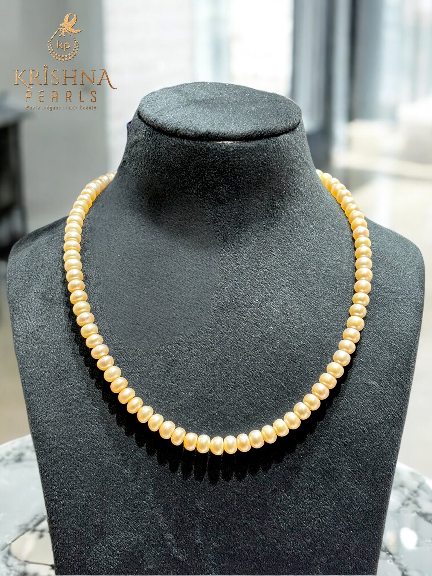 Adorable Pink Pearls Plain Necklace