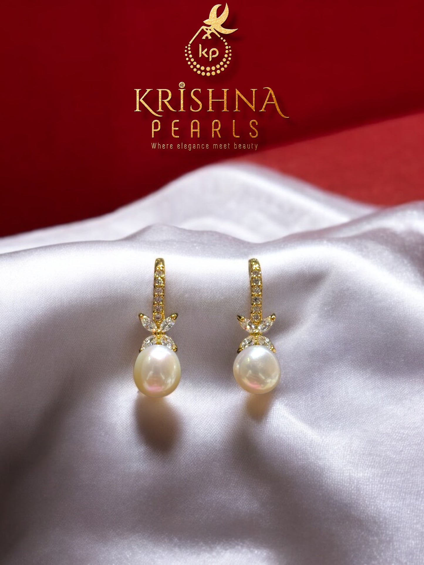 Adorable Single Pearl Drop With Oval Pearls Necklace set