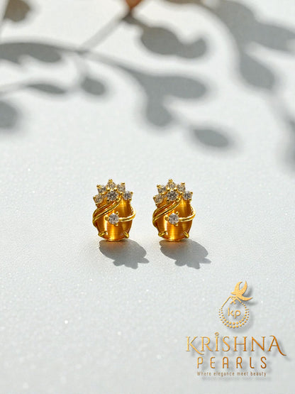 Beautiful Orange Stone Studded With Pearls Necklace Set