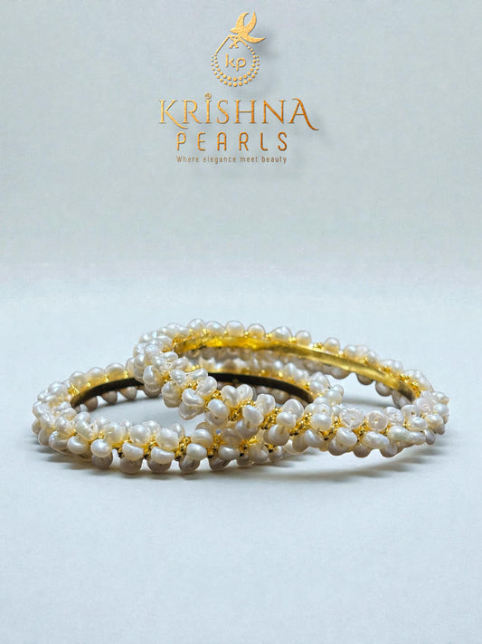 Traditional Seed Pearls Thick Bangles