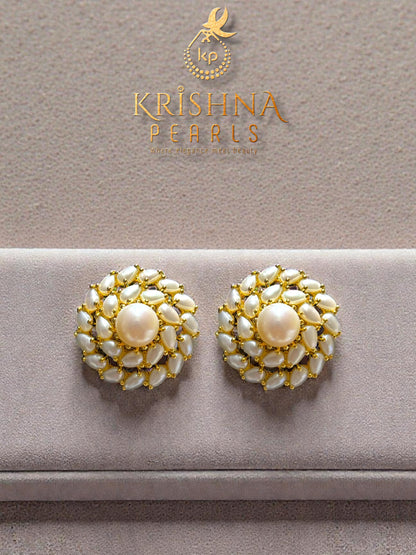 Royal Pearls Studded Big Size Ear Studds