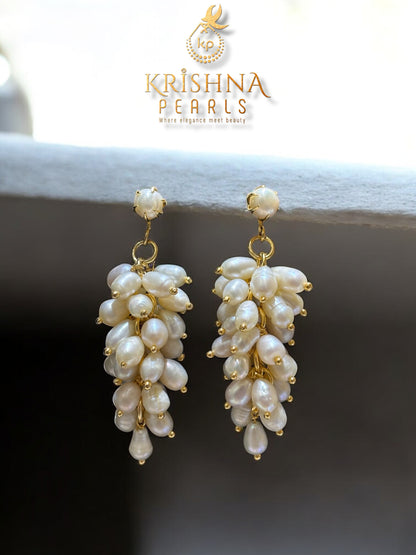 Beautiful Cluster Bunch Pearls Hangings