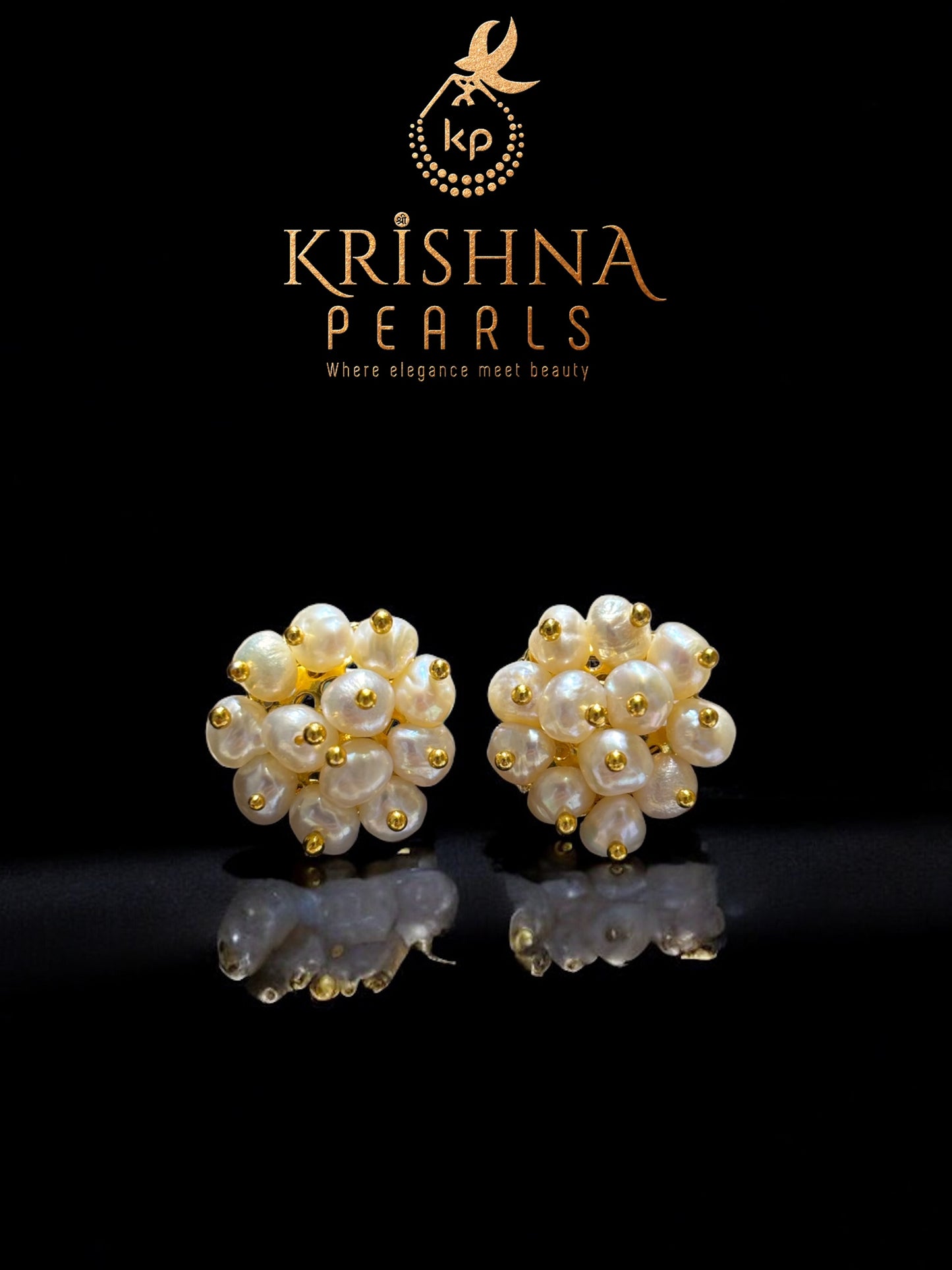 Tradition Seed Pearls Studded Round Earrings