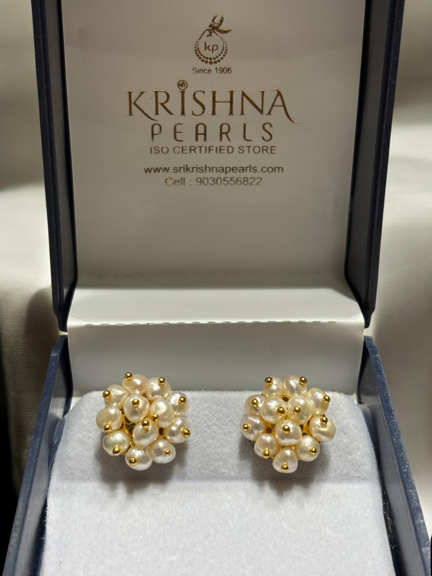 Tradition Seed Pearls Studded Round Earrings